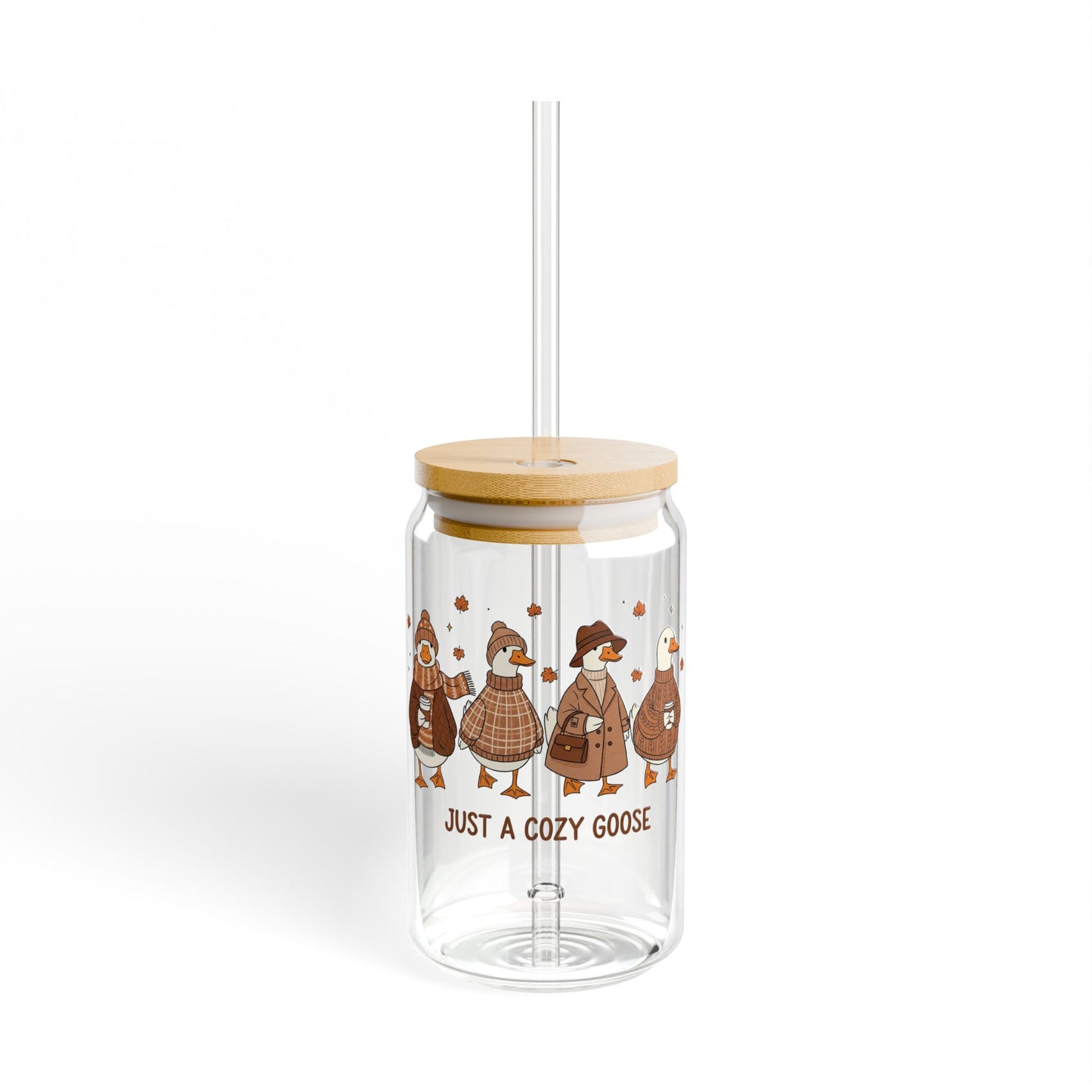Cozy goose 16oz Sipper Glass