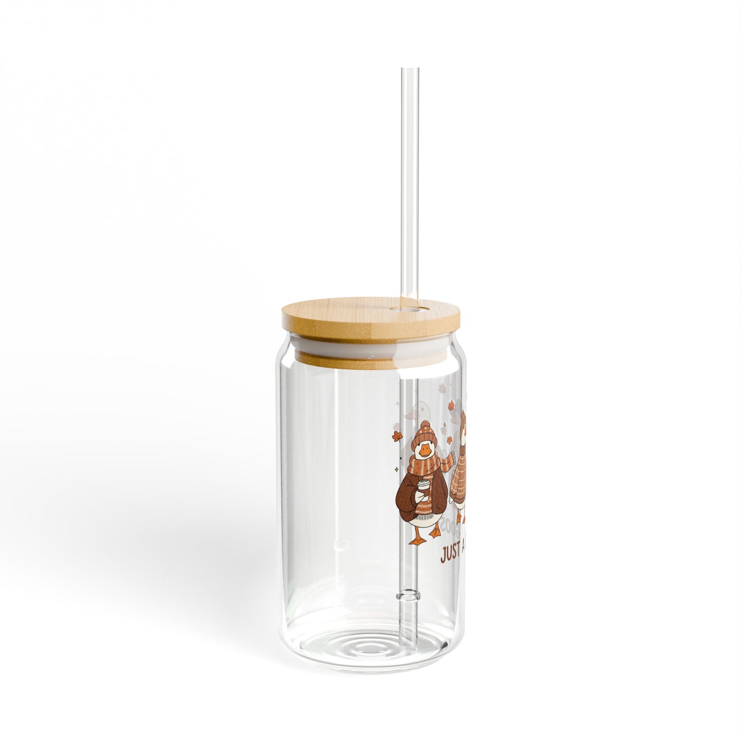 Cozy goose 16oz Sipper Glass