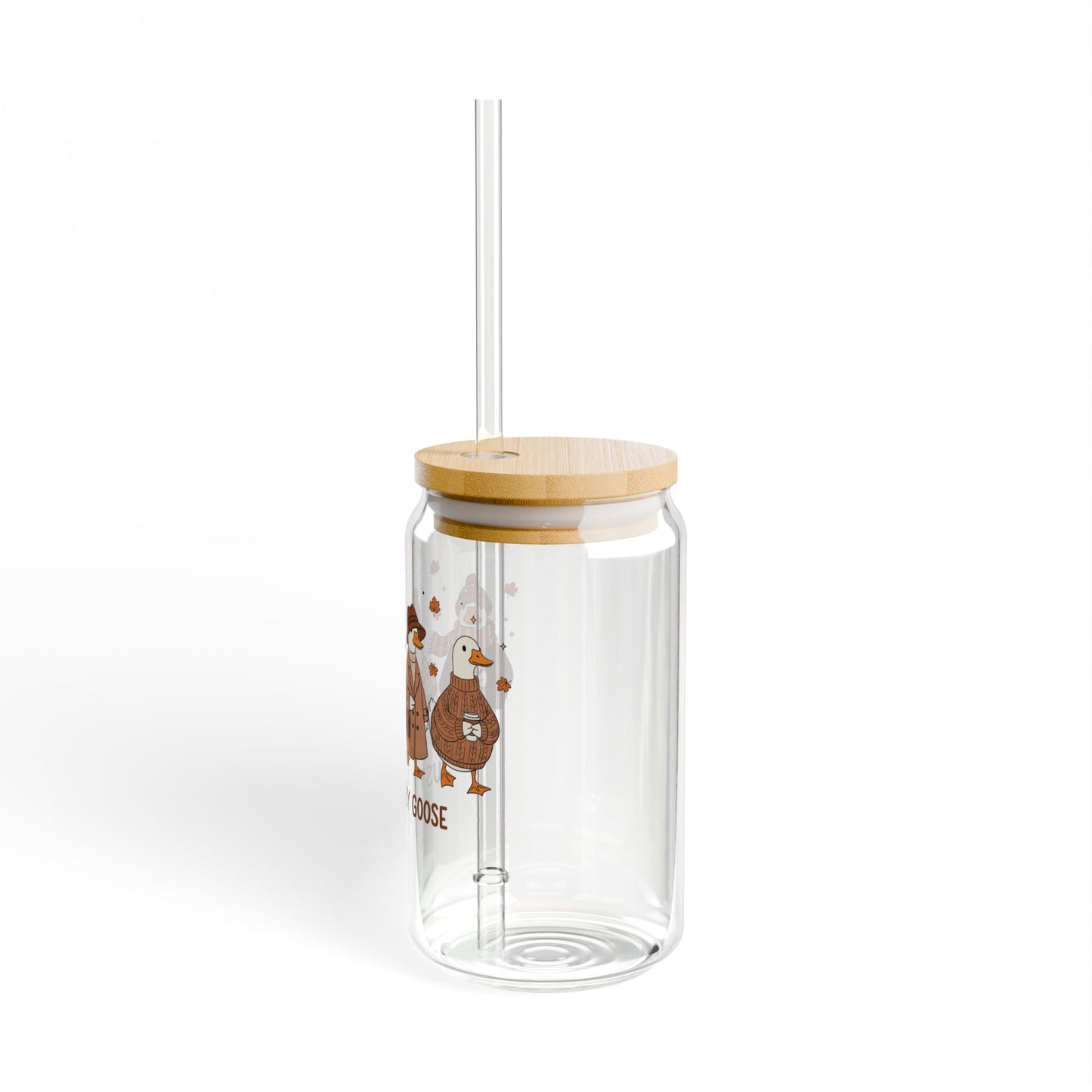 Cozy goose 16oz Sipper Glass