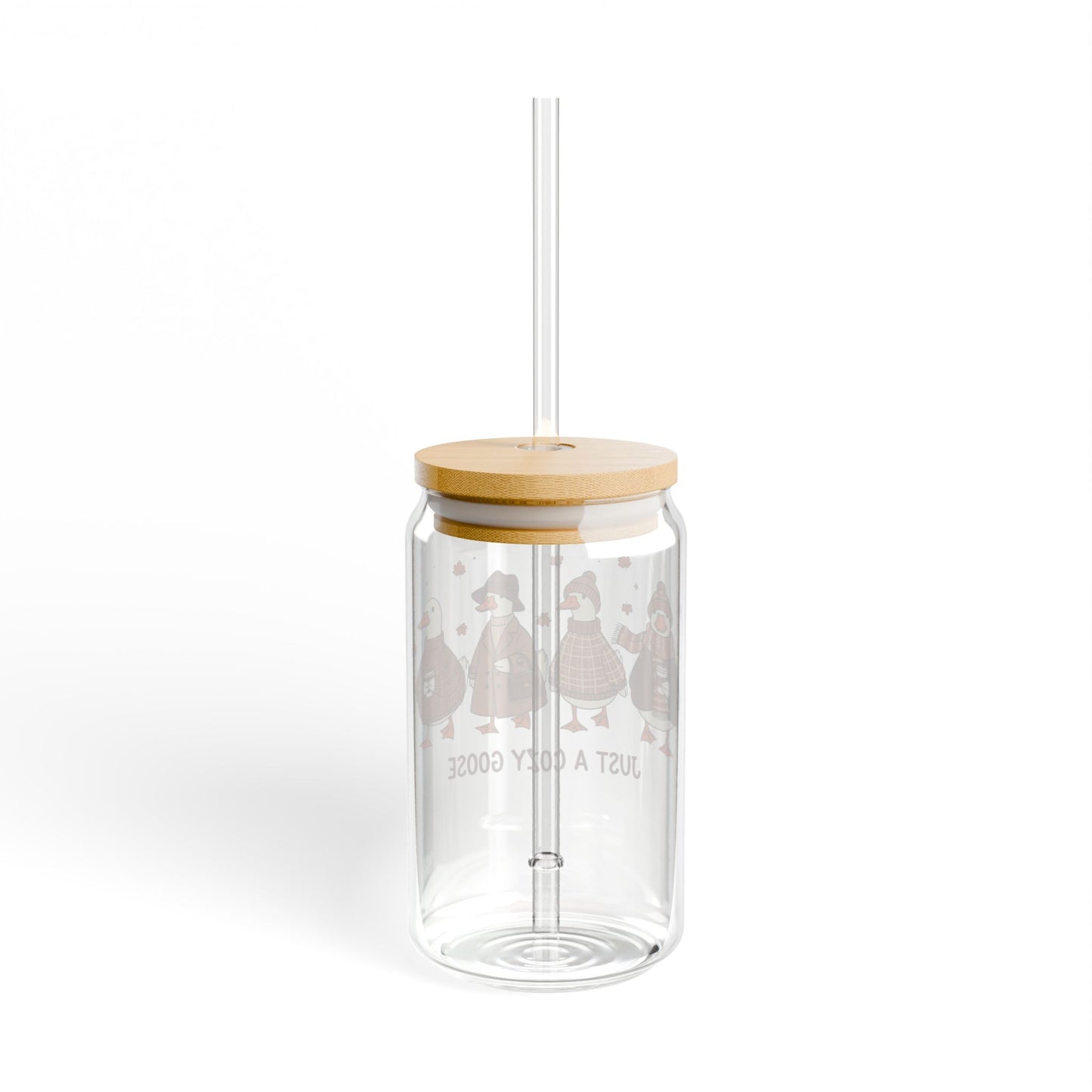 Cozy goose 16oz Sipper Glass