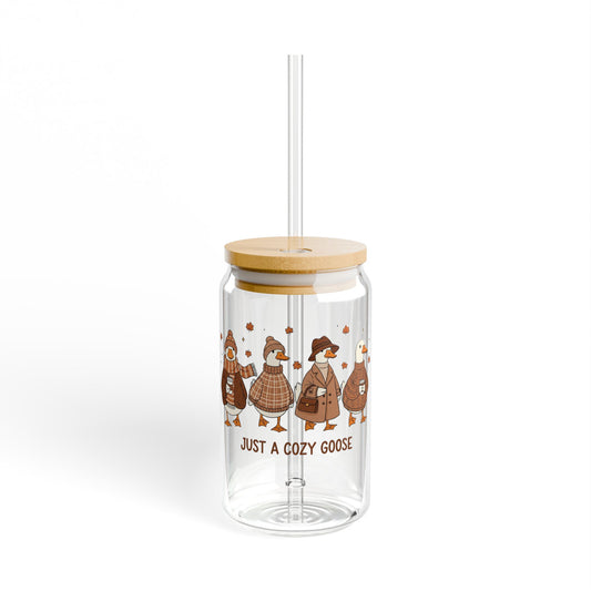 Cozy goose 16oz Sipper Glass